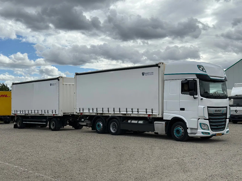 DAF XF 480 XF 480 EURO6. COMPLEET MET AANHANGER, LAADKLEP EN SCHUIFZEILOPBOUW!! - Curtainsider truck: picture 4 DAF XF 480 XF 480 EURO6. COMPLEET MET AANHANGER, LAADKLEP EN SCHUIFZEILOPBOUW!! - Curtainsider truck: picture 4