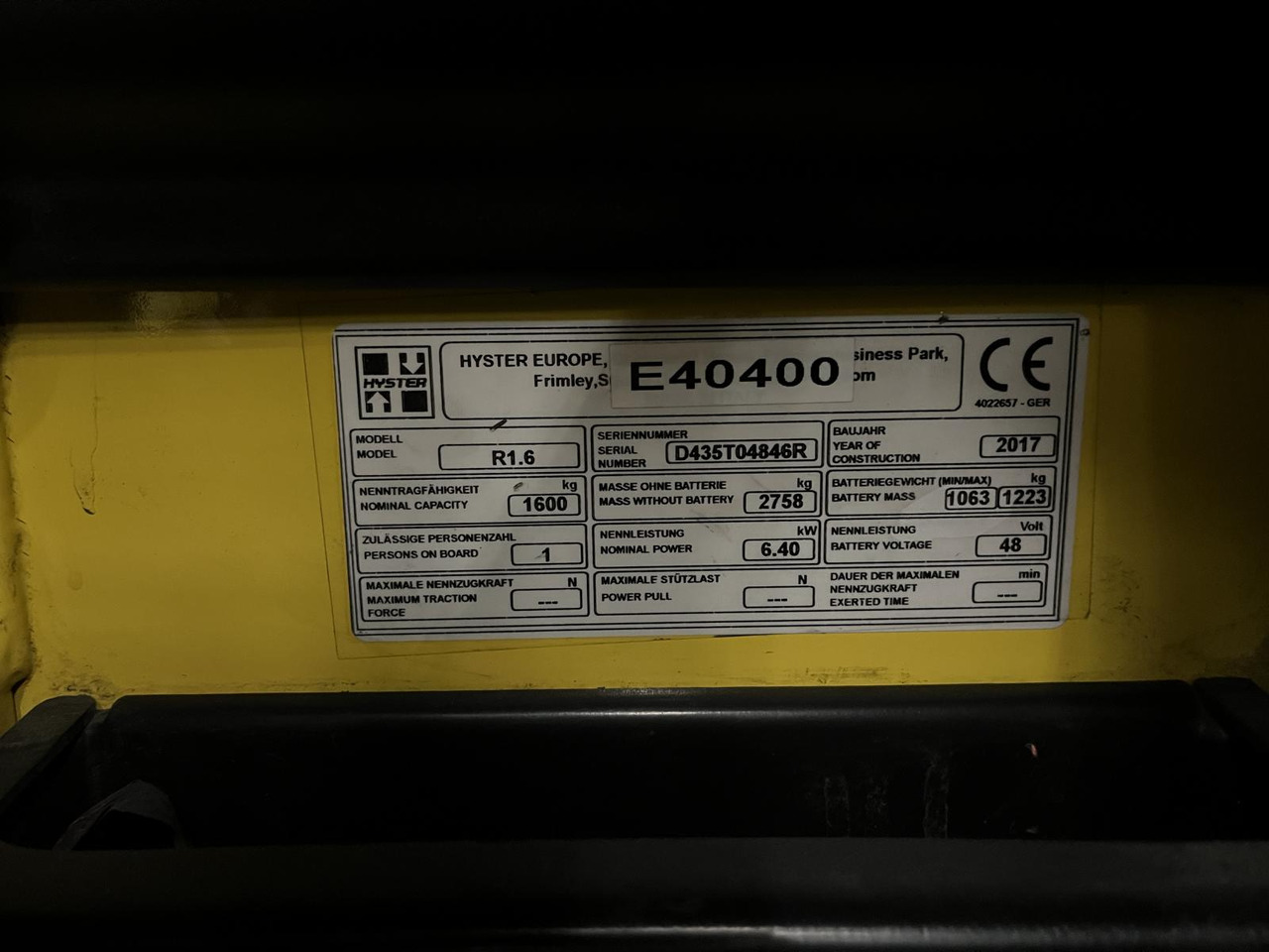 Reach truck Hyster R1.6: picture 7