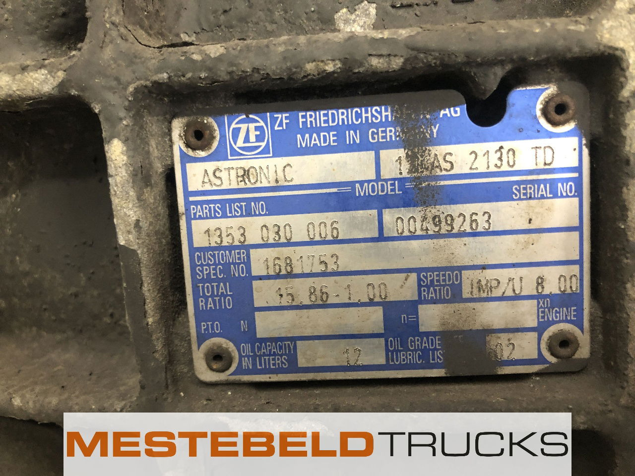 DAF Versnellingsbak 12 AS 2130 TD - Gearbox and parts for Truck: picture 5 DAF Versnellingsbak 12 AS 2130 TD - Gearbox and parts for Truck: picture 5