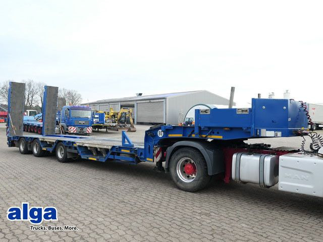Low loader semi-trailer Langendorf SATUE 30/31, Radmulden, Hydr. Rampen, Gelenkt: picture 1