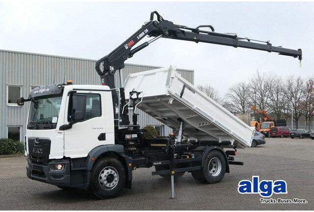 MAN 18.320 TGM BB, Kran Hiab X-Hiduo 138, Funk, AHK - Tipper: picture 1 MAN 18.320 TGM BB, Kran Hiab X-Hiduo 138, Funk, AHK - Tipper: picture 1