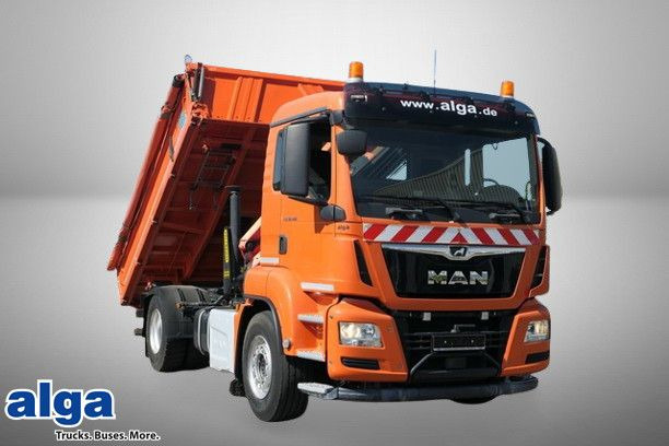 MAN 18.460 TGS/4x2/Meiller/Palfinger 8.501 SLD/AHK - Tipper, Crane truck: picture 1 MAN 18.460 TGS/4x2/Meiller/Palfinger 8.501 SLD/AHK - Tipper, Crane truck: picture 1