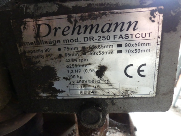 Tronçonneuse pour métaux Drehmann DR250 - Metalworking machinery: picture 2 Tronçonneuse pour métaux Drehmann DR250 - Metalworking machinery: picture 2