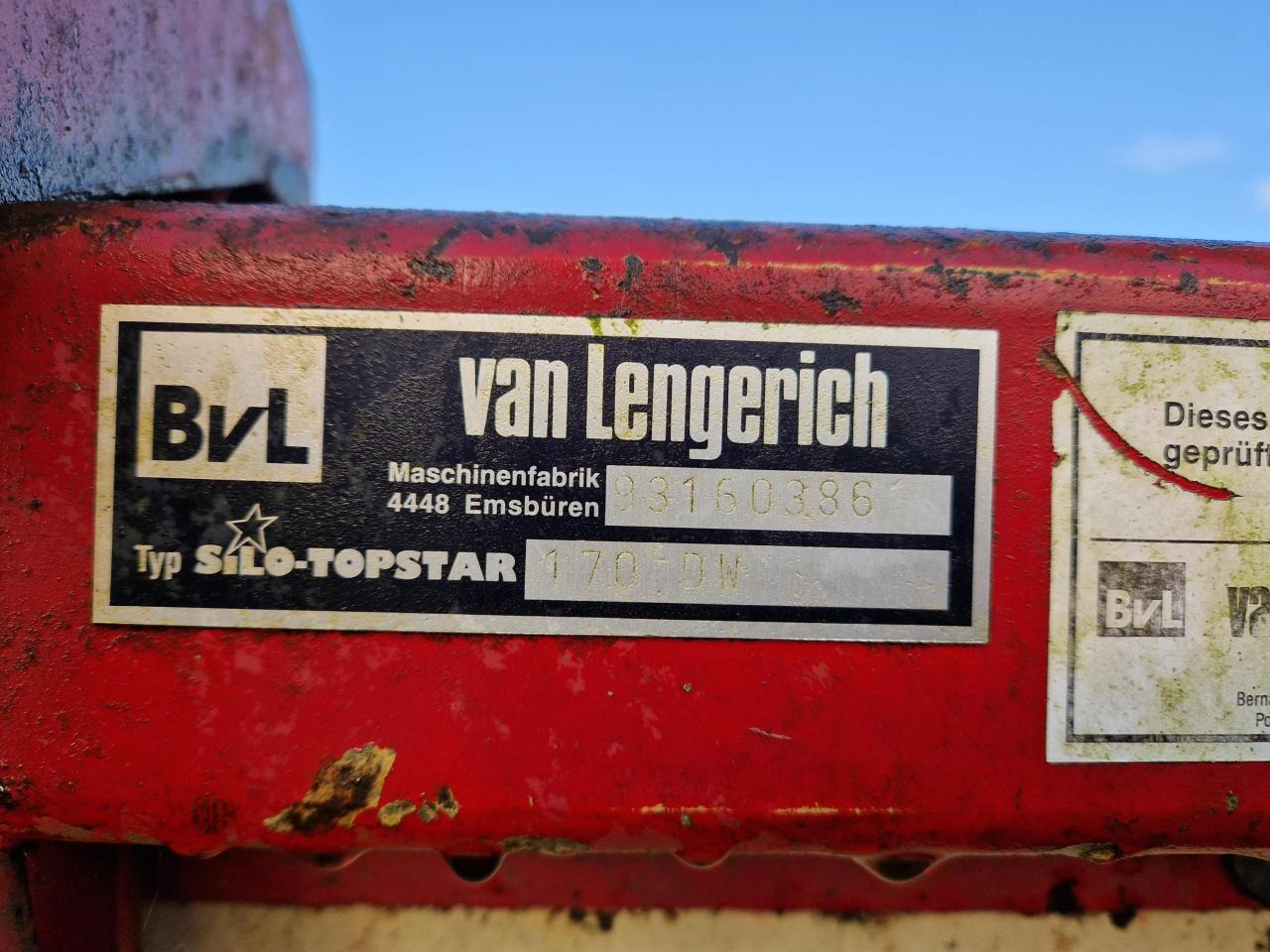 BVL - van Lengerich Topstar 170 DW - Livestock equipment: picture 3 BVL - van Lengerich Topstar 170 DW - Livestock equipment: picture 3