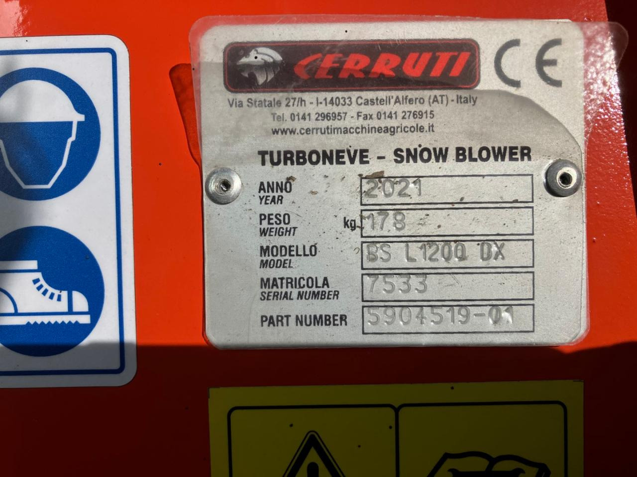 / Cerruti BS L1200 BX - Snow blower: picture 4 / Cerruti BS L1200 BX - Snow blower: picture 4