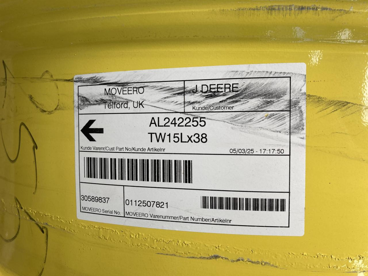 John Deere 15x38 - Tire for Agricultural machinery: picture 3 John Deere 15x38 - Tire for Agricultural machinery: picture 3