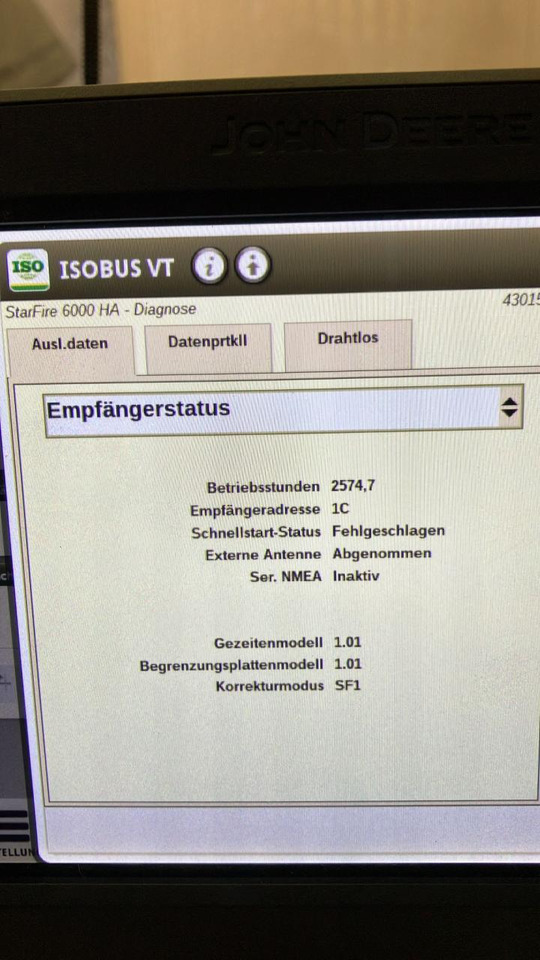 John Deere SF6000 - Navigation system for Agricultural machinery: picture 5 John Deere SF6000 - Navigation system for Agricultural machinery: picture 5