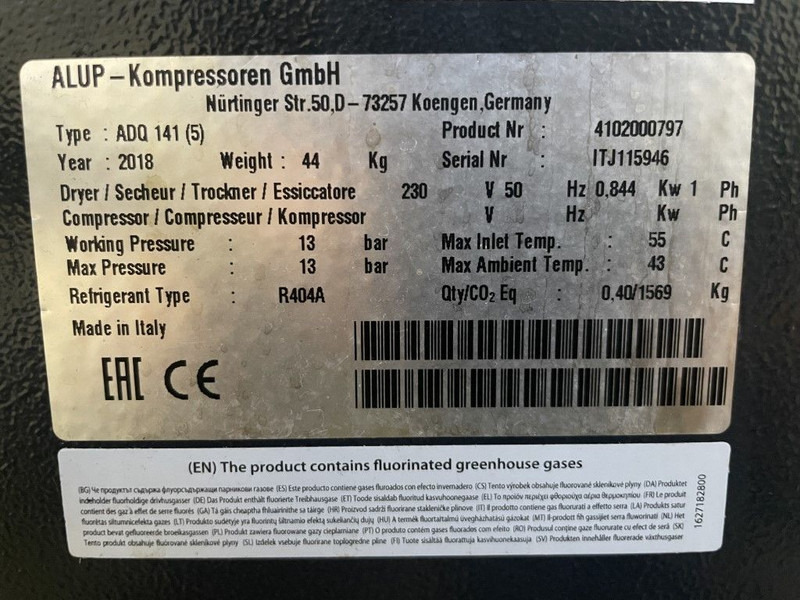 Alup ADQ 141 luchtdroger 2.350 L/min. 14 Bar - Air compressor: picture 4 Alup ADQ 141 luchtdroger 2.350 L/min. 14 Bar - Air compressor: picture 4