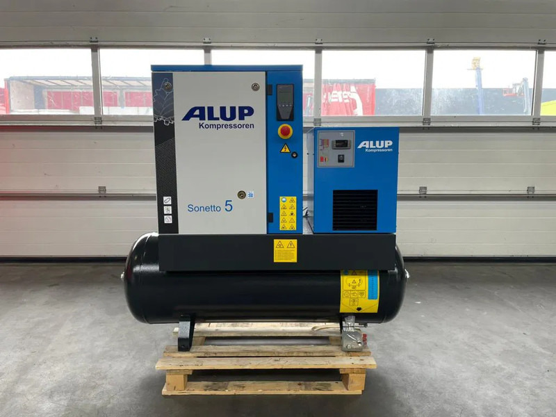 Alup Sonetto 5 + 200 Elektrische Schroefcompressor 4 kW 470 L / min 10 Bar met droger en ketel - Air compressor: picture 1 Alup Sonetto 5 + 200 Elektrische Schroefcompressor 4 kW 470 L / min 10 Bar met droger en ketel - Air compressor: picture 1