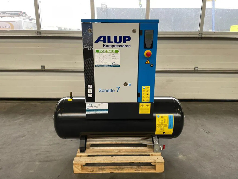 Alup Sonetto 7.5 + 200 Elektrische Schroefcompressor 5.5 kw 780 L / min 10 Bar - Air compressor: picture 1 Alup Sonetto 7.5 + 200 Elektrische Schroefcompressor 5.5 kw 780 L / min 10 Bar - Air compressor: picture 1