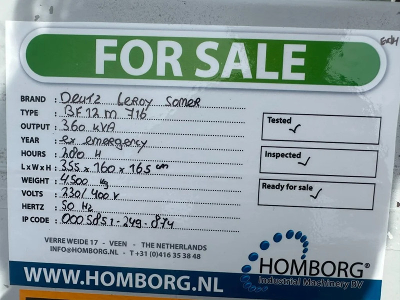 Generator set Deutz BF12M 716 Leroy Somer 360 kVA generatorset: picture 15