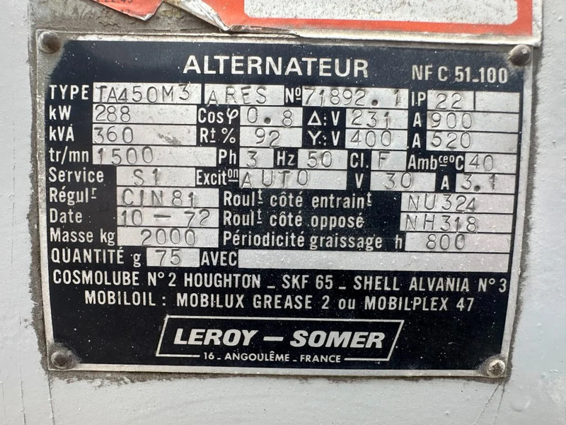 Generator set Deutz BF12M 716 Leroy Somer 360 kVA generatorset: picture 11