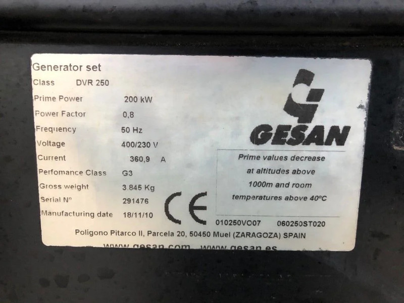 GESAN Volvo Stamford 250 kVA Supersilent Rental generatorset - Generator set: picture 5 GESAN Volvo Stamford 250 kVA Supersilent Rental generatorset - Generator set: picture 5