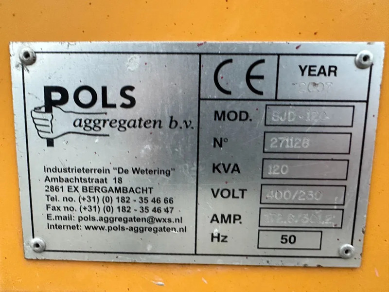 John Deere 6068 TF 258 Mecc Alte Spa 130 kVA Silent generatorset - Generator set: picture 3 John Deere 6068 TF 258 Mecc Alte Spa 130 kVA Silent generatorset - Generator set: picture 3