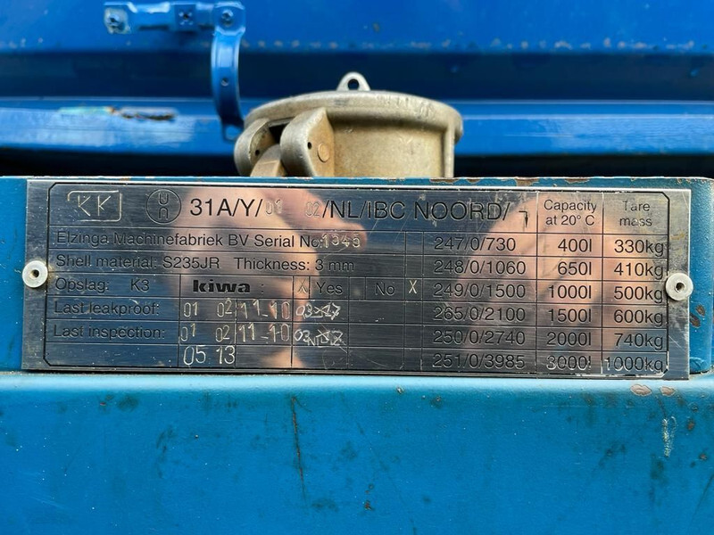 Kiwa IBC 1000 liter Kiwa IBC Dieseltank met keuring - Storage tank: picture 3 Kiwa IBC 1000 liter Kiwa IBC Dieseltank met keuring - Storage tank: picture 3