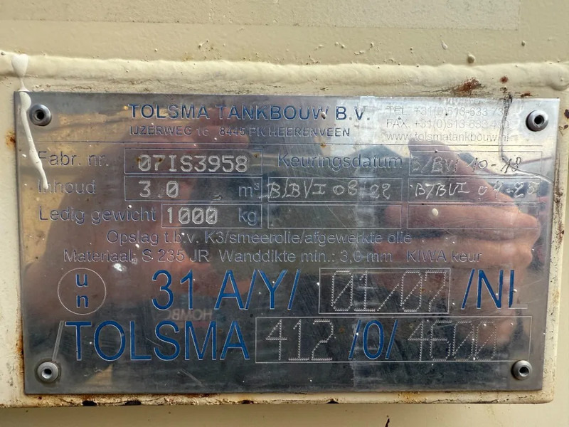 Tolsma Kiwa IBC 3000 liter Dieseltank Brandstoftank - Shipping container: picture 4 Tolsma Kiwa IBC 3000 liter Dieseltank Brandstoftank - Shipping container: picture 4
