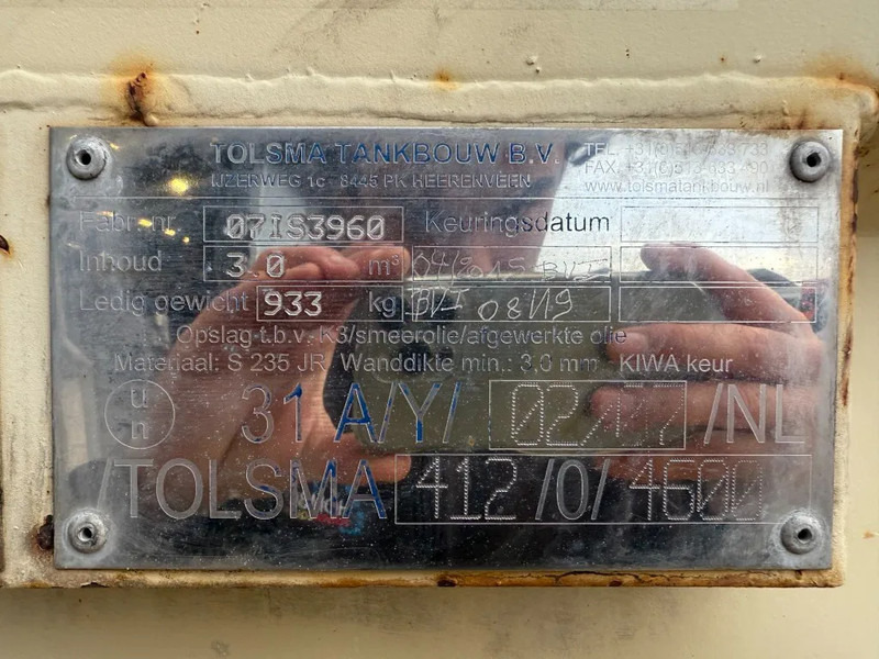 Tolsma Kiwa IBC 3000 liter Dieseltank Brandstoftank - Shipping container: picture 4 Tolsma Kiwa IBC 3000 liter Dieseltank Brandstoftank - Shipping container: picture 4