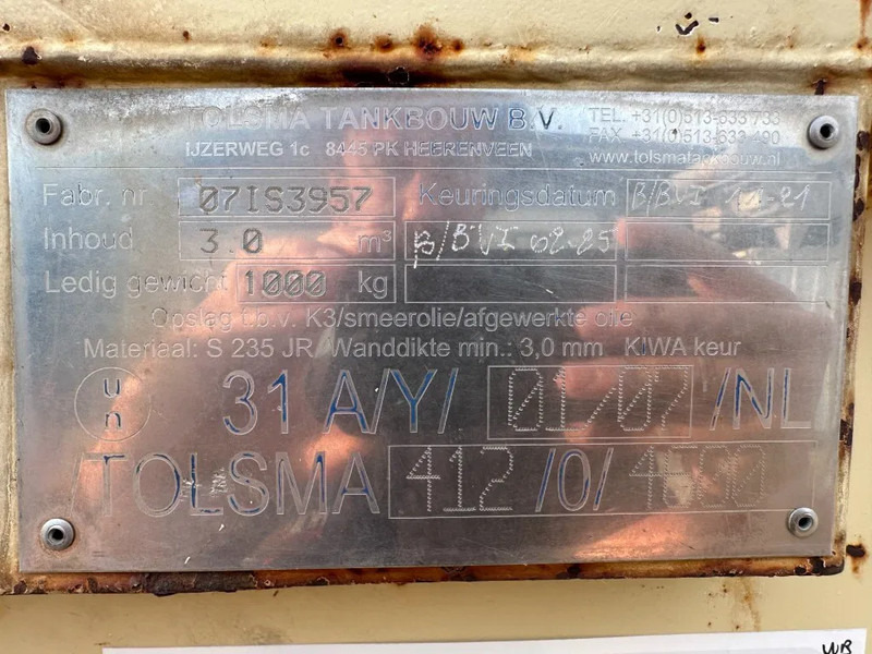 Tolsma Kiwa IBC 3000 liter Dieseltank Milieutank - Shipping container: picture 3 Tolsma Kiwa IBC 3000 liter Dieseltank Milieutank - Shipping container: picture 3