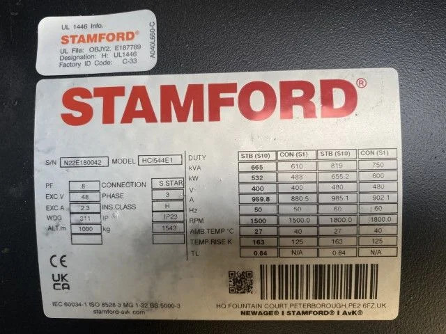 New Generator set Volvo TAD 1642 GE Stamford 650 kVA Supersilent generatorset New !: picture 6
