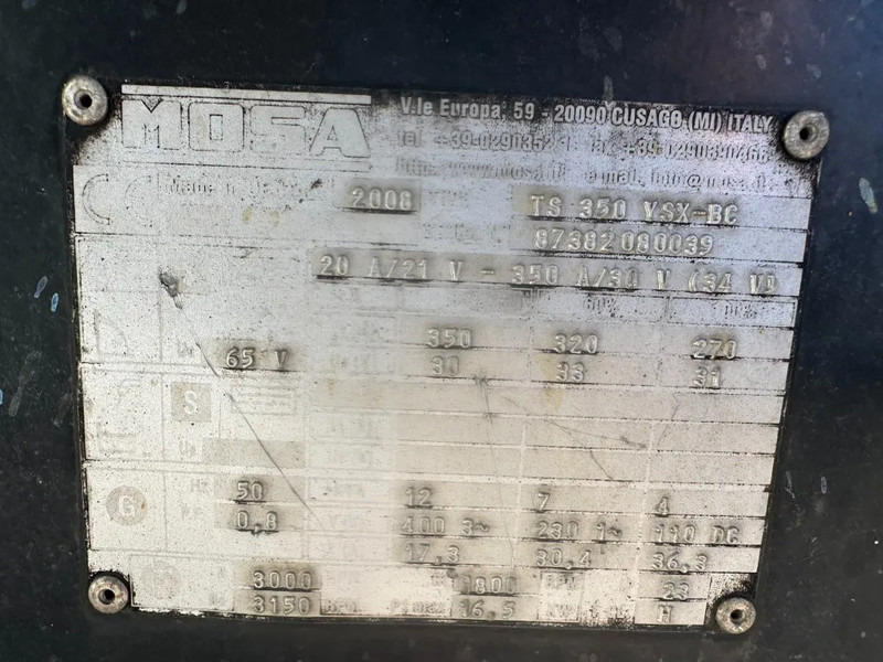 Yanmar Mosa TS 350 YSX-BC Las Diesel generatorset 12 kVA 350 Amp Welding genset - Generator set: picture 3 Yanmar Mosa TS 350 YSX-BC Las Diesel generatorset 12 kVA 350 Amp Welding genset - Generator set: picture 3