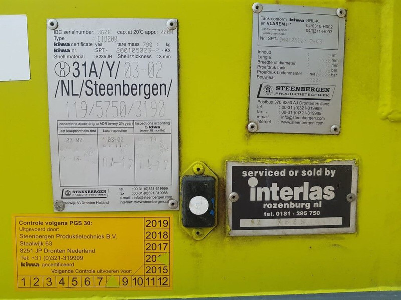 Dieseltank Steenbergen 2000 liter Kiwa IBC Dieseltank met handpomp - Storage tank: picture 3 Dieseltank Steenbergen 2000 liter Kiwa IBC Dieseltank met handpomp - Storage tank: picture 3