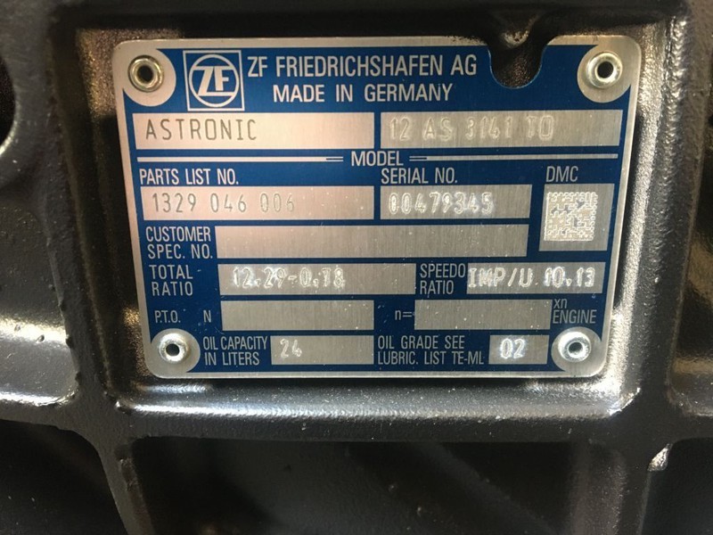 DAF Versnellingsbak ZF 12 AS 3141 TO 12,29 - 0,78 INTARDER - Gearbox for Truck: picture 3 DAF Versnellingsbak ZF 12 AS 3141 TO 12,29 - 0,78 INTARDER - Gearbox for Truck: picture 3