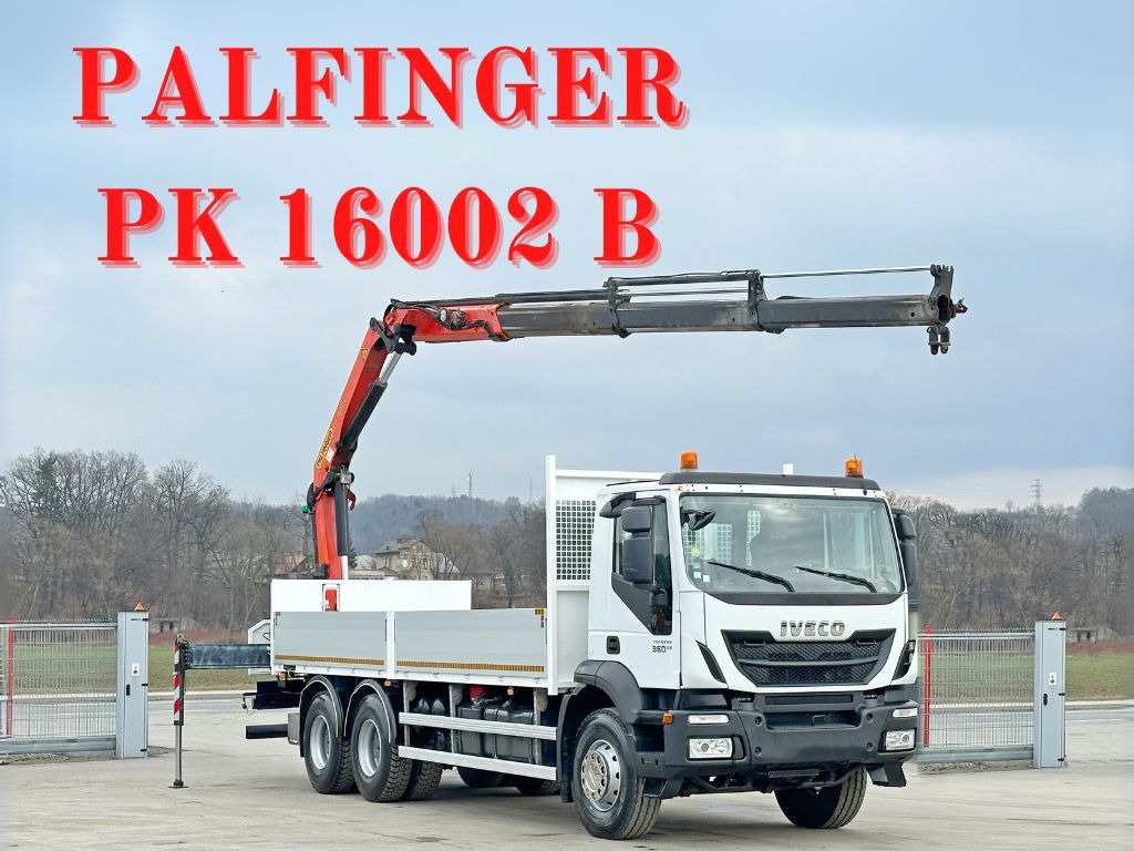 Iveco TRAKKER 360 * PRITSCHE 6,80* PK 16002 B+FUNK*6x4 - Crane truck, Dropside/ Flatbed truck: picture 1 Iveco TRAKKER 360 * PRITSCHE 6,80* PK 16002 B+FUNK*6x4 - Crane truck, Dropside/ Flatbed truck: picture 1
