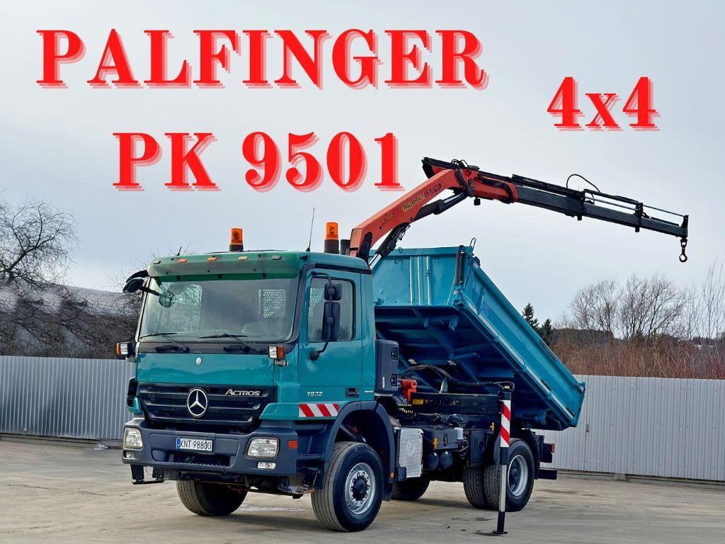 Mercedes-Benz ACTROS 1832 * KIPPER 4,00 m + PK 9501 * 4x4 - Tipper, Crane truck: picture 1 Mercedes-Benz ACTROS 1832 * KIPPER 4,00 m + PK 9501 * 4x4 - Tipper, Crane truck: picture 1