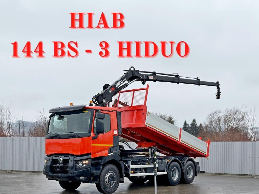 Renault C 430 *KIPPER 5,60m* HIAB 144 BS - 3 HIDUO* 6x4 - Tipper, Crane truck: picture 1 Renault C 430 *KIPPER 5,60m* HIAB 144 BS - 3 HIDUO* 6x4 - Tipper, Crane truck: picture 1