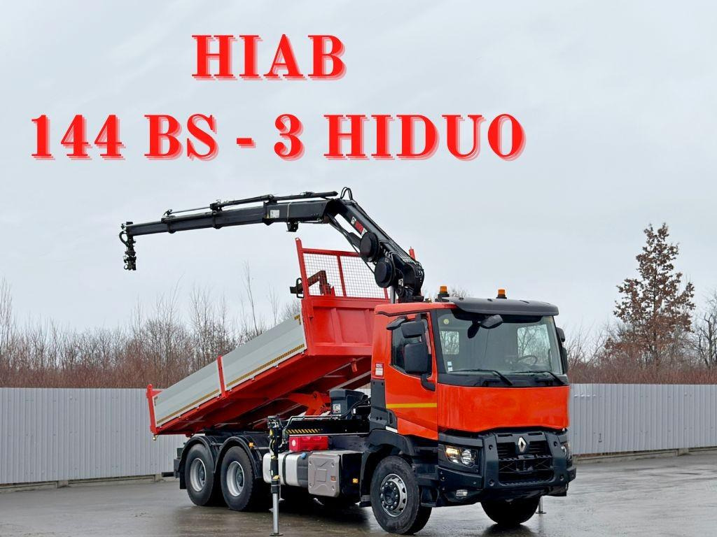 Renault C 430 *KIPPER 5,60m* HIAB 144 BS - 3 HIDUO* 6x4 - Crane truck, Tipper: picture 1 Renault C 430 *KIPPER 5,60m* HIAB 144 BS - 3 HIDUO* 6x4 - Crane truck, Tipper: picture 1