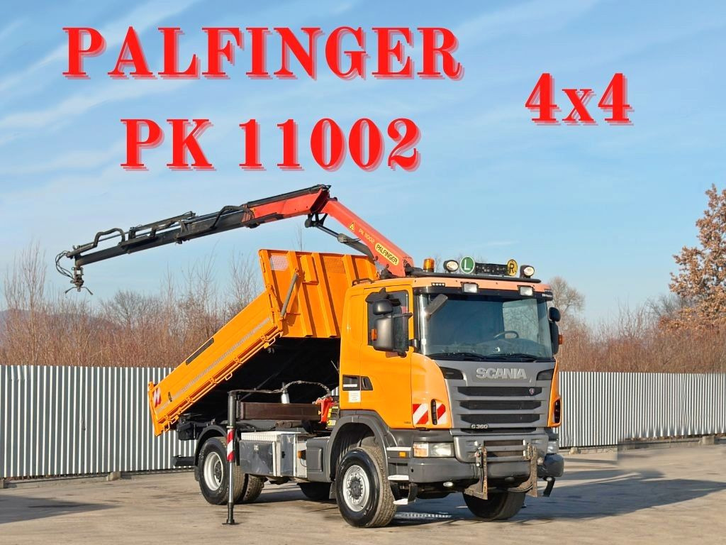 Scania G 360 * KIPPER 4,15m * PALFINGER PK 11002/ 4x4 - Crane truck: picture 1 Scania G 360 * KIPPER 4,15m * PALFINGER PK 11002/ 4x4 - Crane truck: picture 1