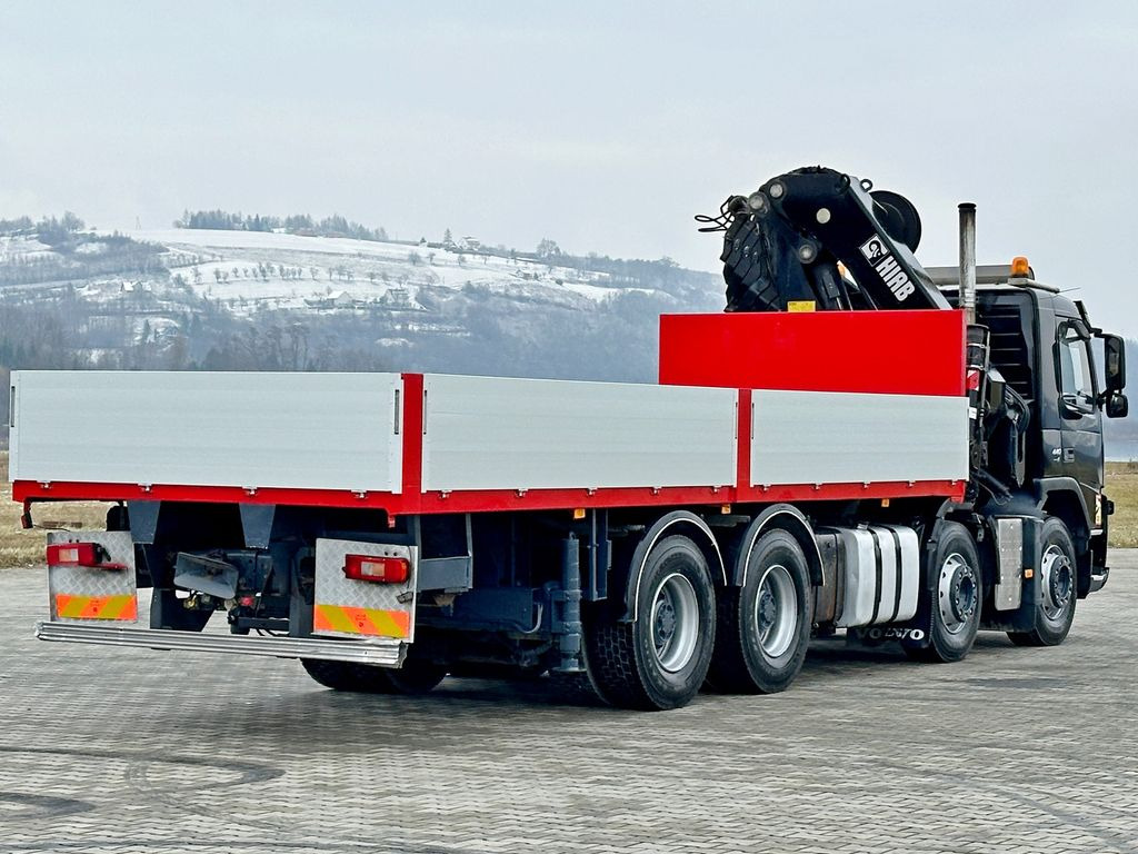 Dropside/ Flatbed truck, Crane truck Volvo FM 440* HIAB 377 E-7 HIDUO + FUNK / 8x4: picture 6