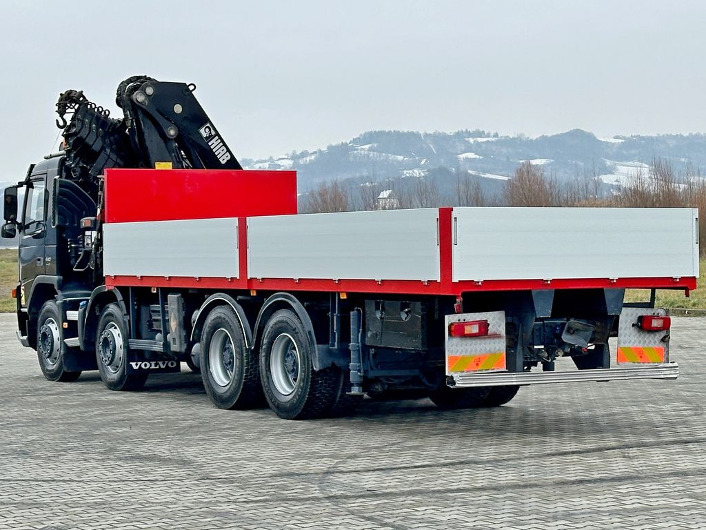Dropside/ Flatbed truck, Crane truck Volvo FM 440* HIAB 377 E-7 HIDUO + FUNK / 8x4: picture 7