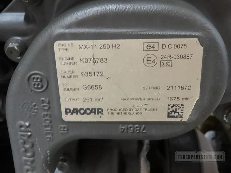 DAF Motor MX-11 250 H2 E6 - Engine for Truck: picture 3 DAF Motor MX-11 250 H2 E6 - Engine for Truck: picture 3