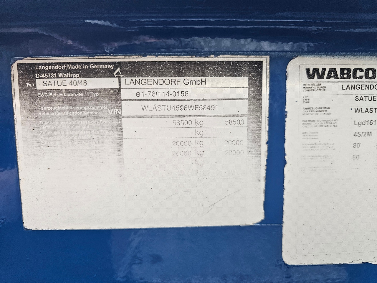 Low loader semi-trailer Langendorf SATUE 40-48: picture 20 Low loader semi-trailer Langendorf SATUE 40-48: picture 20