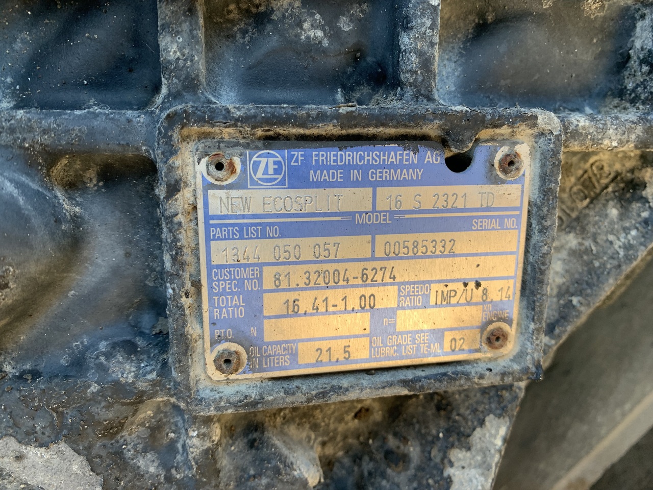 GEARBOX MAN TGX ZF16S2321 TD (WITH INTARTER) - Gearbox and parts for Truck: picture 3 GEARBOX MAN TGX ZF16S2321 TD (WITH INTARTER) - Gearbox and parts for Truck: picture 3