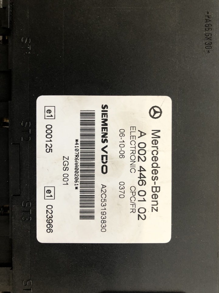 MERCEDES-BENZ ACTROS ECU FR/CPC - ECU for Truck: picture 4 MERCEDES-BENZ ACTROS ECU FR/CPC - ECU for Truck: picture 4