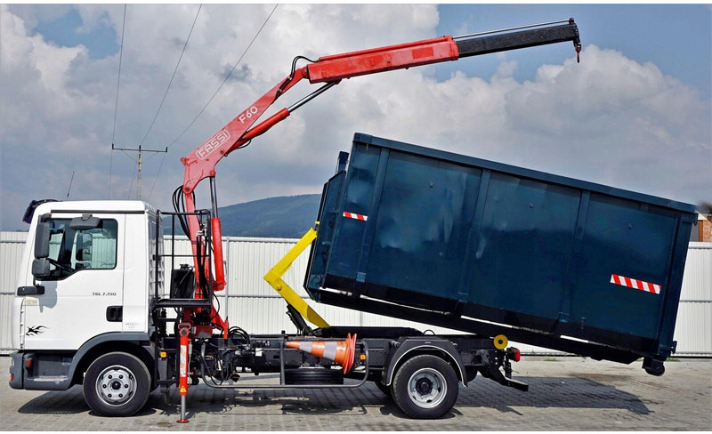 Tipper, Crane truck MAN TGL 7.150 + FASSI F60 * TOPZUSTAND: picture 6