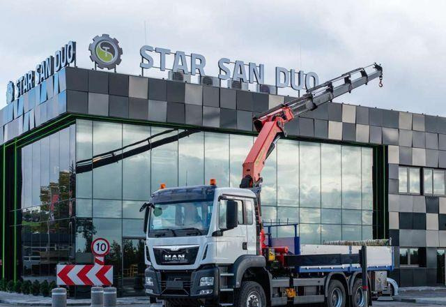 MAN TGS 26.400 6x6 PALFINGER PK 33002 EH Crane Kran - Dropside/ Flatbed truck, Crane truck: picture 1 MAN TGS 26.400 6x6 PALFINGER PK 33002 EH Crane Kran - Dropside/ Flatbed truck, Crane truck: picture 1