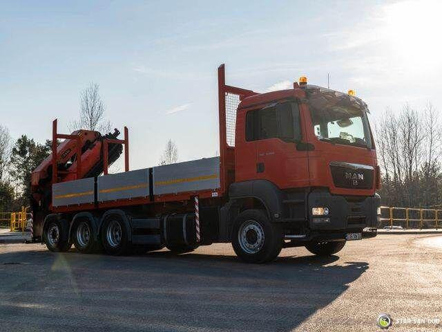 Dropside/ Flatbed truck, Crane truck MAN TGS 35.400 PALFINGER PK 44002 WINCH TRIDEM KRAN: picture 7
