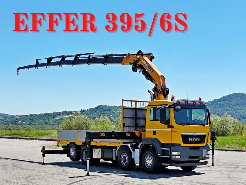 MAN TGS 35.480 * EFFER 395/6S + FUNK / 8x4 - Dropside/ Flatbed truck, Crane truck: picture 1 MAN TGS 35.480 * EFFER 395/6S + FUNK / 8x4 - Dropside/ Flatbed truck, Crane truck: picture 1