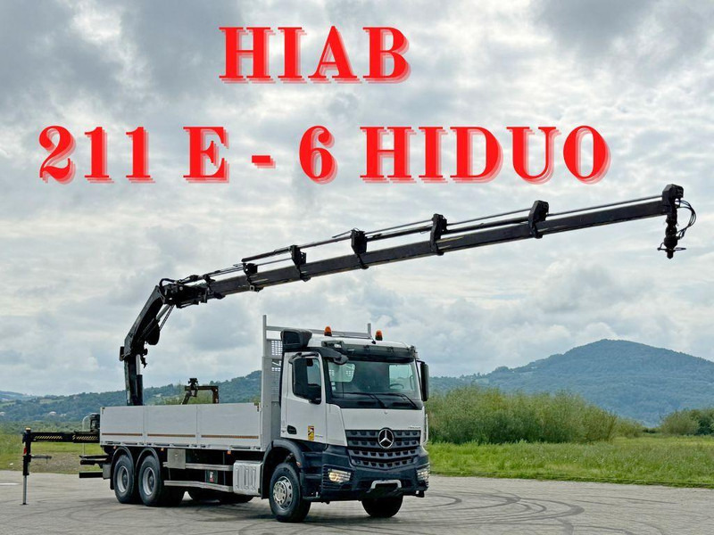 Mercedes-Benz ACTROS 2636 * HIAB 211 E-6 HIDUO/FUNK *6x4 - Dropside/ Flatbed truck, Crane truck: picture 1 Mercedes-Benz ACTROS 2636 * HIAB 211 E-6 HIDUO/FUNK *6x4 - Dropside/ Flatbed truck, Crane truck: picture 1