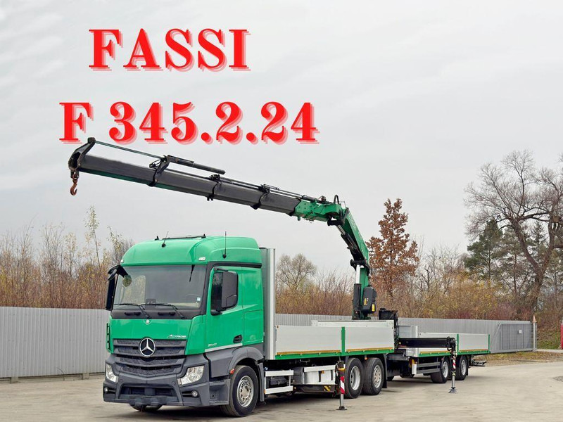Mercedes-Benz ACTROS 2645 * FASSI F 345.24 + FUNK + Anhänger - Dropside/ Flatbed truck, Crane truck: picture 1 Mercedes-Benz ACTROS 2645 * FASSI F 345.24 + FUNK + Anhänger - Dropside/ Flatbed truck, Crane truck: picture 1