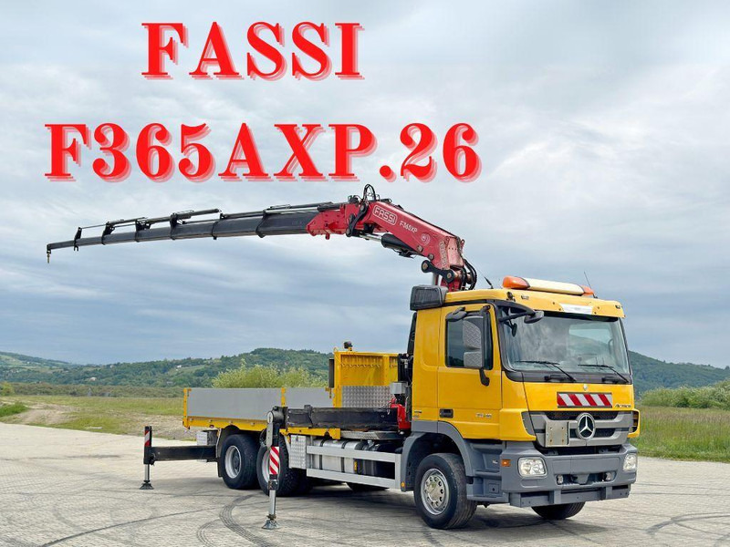 Mercedes-Benz ACTROS 2646 * FASSI F365AXP.26 + FUNK * 6x4 - Dropside/ Flatbed truck, Crane truck: picture 1 Mercedes-Benz ACTROS 2646 * FASSI F365AXP.26 + FUNK * 6x4 - Dropside/ Flatbed truck, Crane truck: picture 1