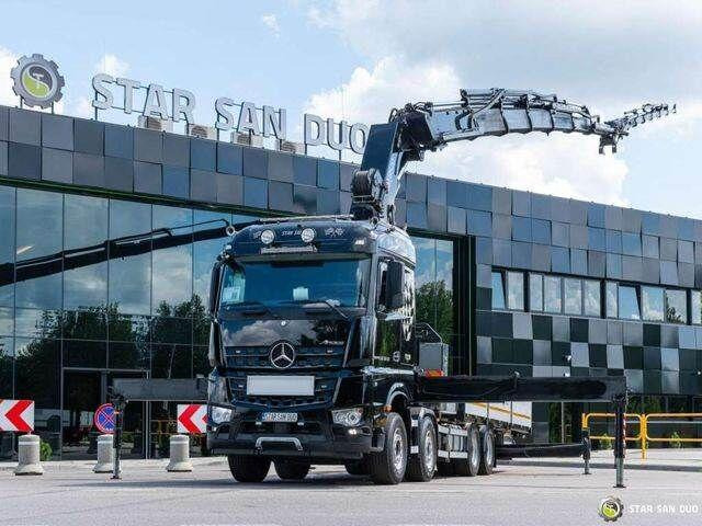 Mercedes-Benz AROCS 3251 8x4 HMF 8520 Fly Jib Winch - Dropside/ Flatbed truck, Crane truck: picture 1 Mercedes-Benz AROCS 3251 8x4 HMF 8520 Fly Jib Winch - Dropside/ Flatbed truck, Crane truck: picture 1