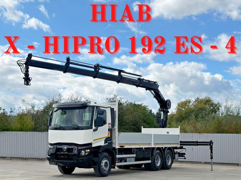 Renault C 430 *HIAB X - HIPRO 192 ES -4 + FUNK* 6x4 - Dropside/ Flatbed truck, Crane truck: picture 1 Renault C 430 *HIAB X - HIPRO 192 ES -4 + FUNK* 6x4 - Dropside/ Flatbed truck, Crane truck: picture 1