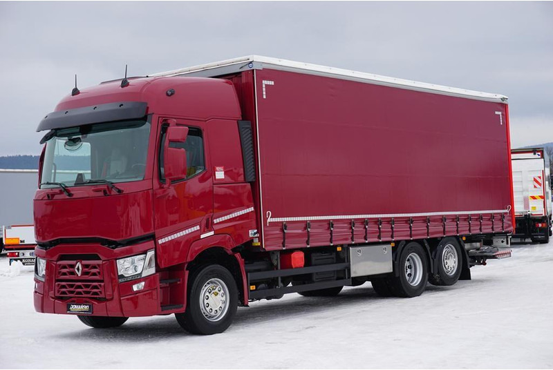 Renault T 380 / ACC / E 6 / FIRANKA + WINDA / 20 PALET / DŁ. 8,2 M / OŚ - Curtainsider truck: picture 1 Renault T 380 / ACC / E 6 / FIRANKA + WINDA / 20 PALET / DŁ. 8,2 M / OŚ - Curtainsider truck: picture 1