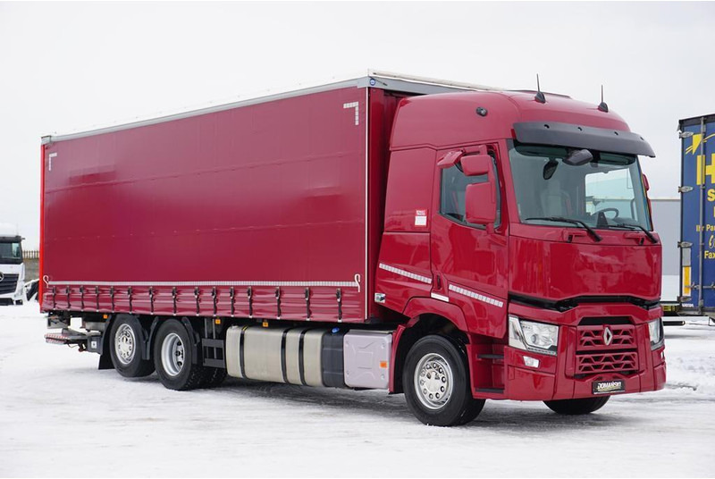 Renault T 380 / ACC / E 6 / FIRANKA + WINDA / 20 PALET / DŁ. 8,2 M / OŚ - Curtainsider truck: picture 2 Renault T 380 / ACC / E 6 / FIRANKA + WINDA / 20 PALET / DŁ. 8,2 M / OŚ - Curtainsider truck: picture 2