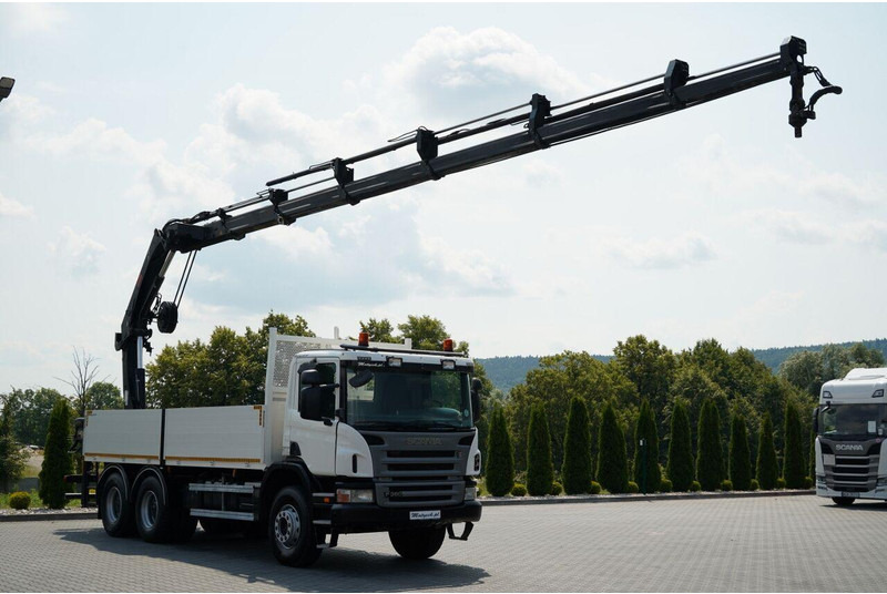 Scania P 360 / 6X4 / SKRZYNIOWY 4.85 + HDS HIAB 211 E-6 HIDUO / UDŹWIG - Dropside/ Flatbed truck, Crane truck: picture 1 Scania P 360 / 6X4 / SKRZYNIOWY 4.85 + HDS HIAB 211 E-6 HIDUO / UDŹWIG - Dropside/ Flatbed truck, Crane truck: picture 1