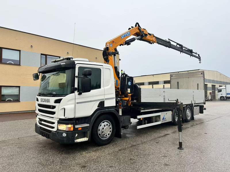 Scania P320 / 6x2/4 / Euro 5 / Tail lift / EFFER 175.2 loader crane - Dropside/ Flatbed truck, Crane truck: picture 1 Scania P320 / 6x2/4 / Euro 5 / Tail lift / EFFER 175.2 loader crane - Dropside/ Flatbed truck, Crane truck: picture 1